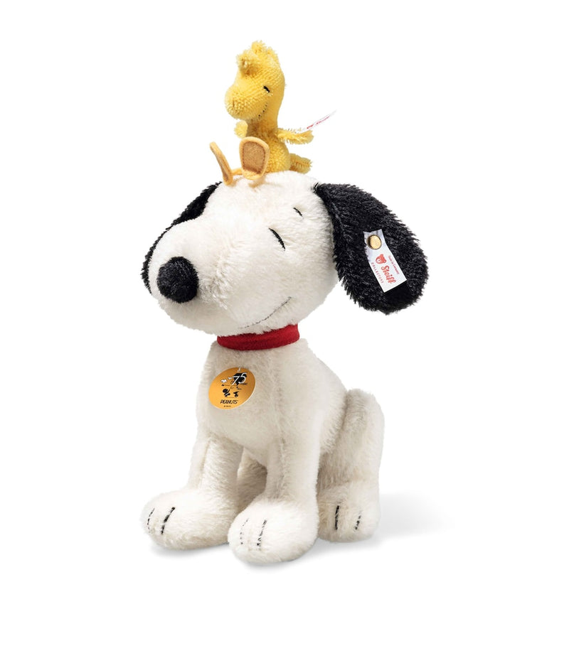 Steiff Peanuts Snoopy With Woodstock 75th Anniversary soft toy 30cm (British brand)
