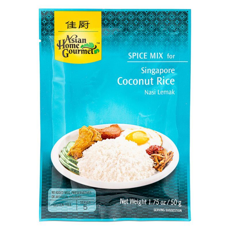 Asian Home Gourmet Nasi Lemak spice mix, imported from the UK