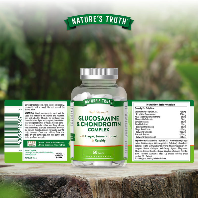 Nature's Truth high strength joint support supplement 60 tablets (British brand)