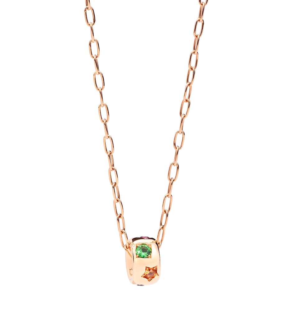 Pomellato Iconica pendant necklace rose gold gemstones, UK version