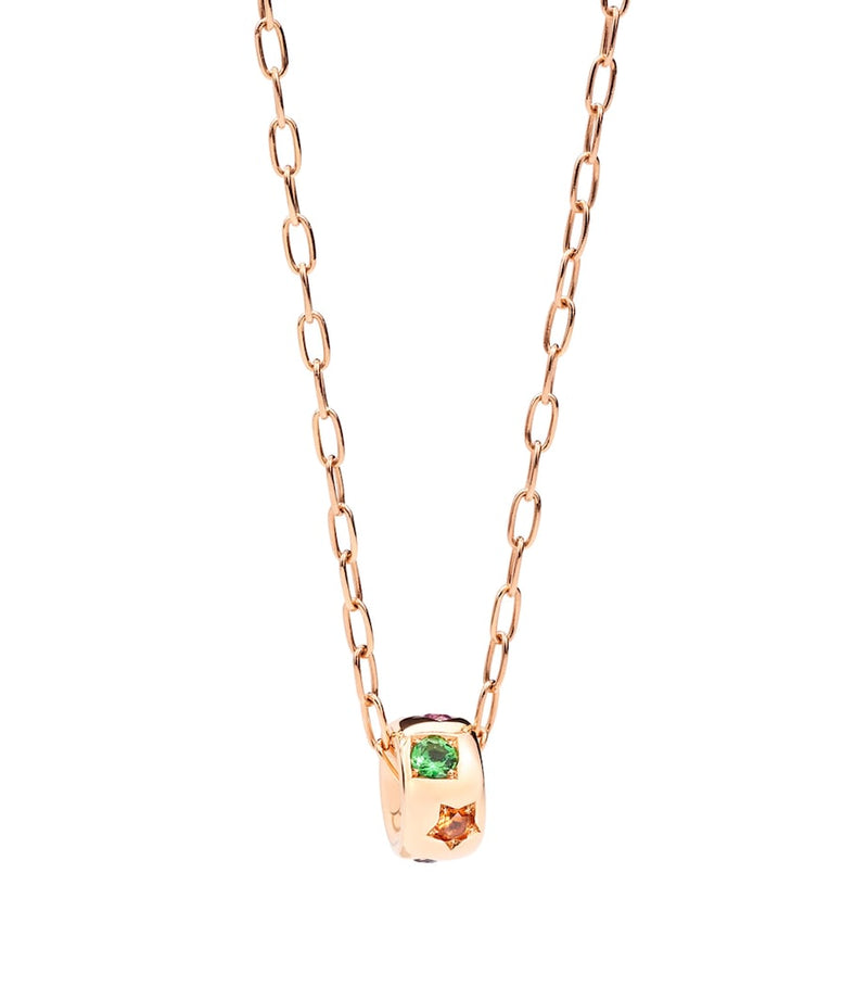 Pomellato Iconica pendant necklace rose gold gemstones, UK version