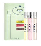Prada fragrance travel set with Ylang, Rhubarbe, Vanille scents, imported from the UK