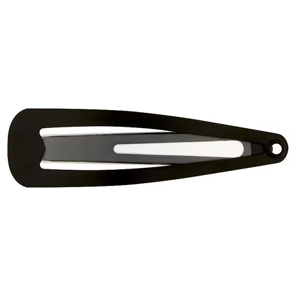Superdrug Snap Hair Clips Black Hair Accessories Pack of 6, imported from the UK