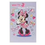 Disney Age 3 Minnie Mouse Birthday Card General Household ASDA   