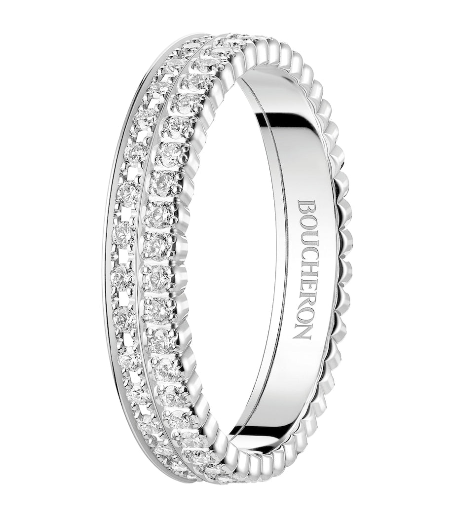 Boucheron Quatre Radiant white gold diamond wedding band, UK version