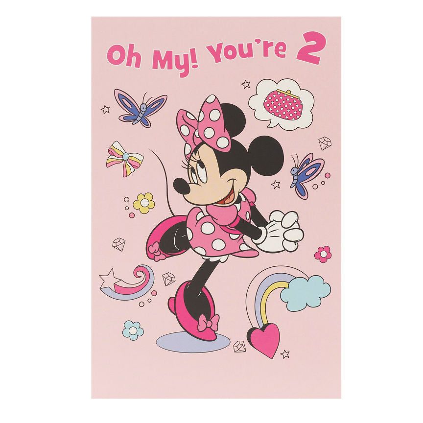 Disney Age 2 Minnie Mouse Birthday Card