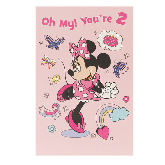 Disney Age 2 Minnie Mouse Birthday Card General Household ASDA   