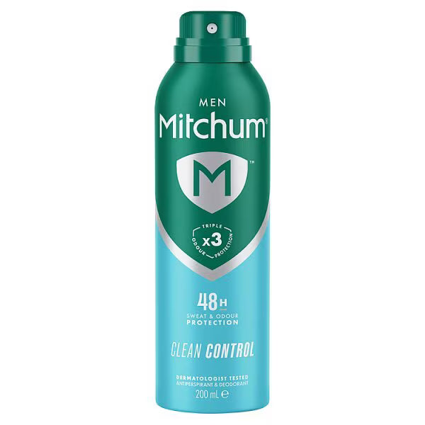 Mitchum Clean Control Anti-Perspirant Aerosol 200ml, imported from the UK