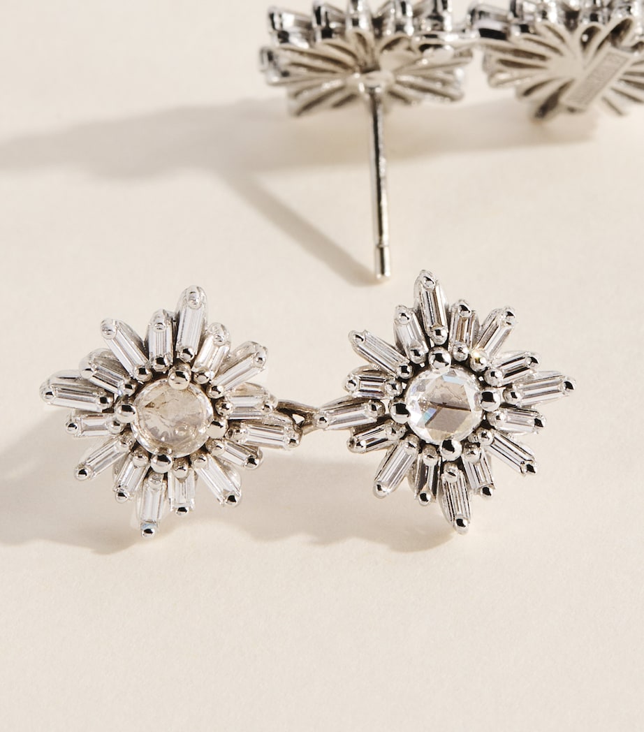 Suzanne Kalan white gold diamond doublet earrings, UK version