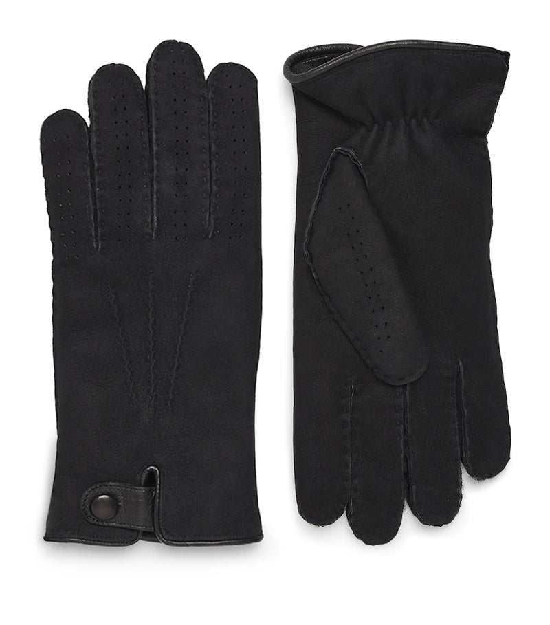 Giorgio Armani shearling leather gloves with lambskin accents - British product