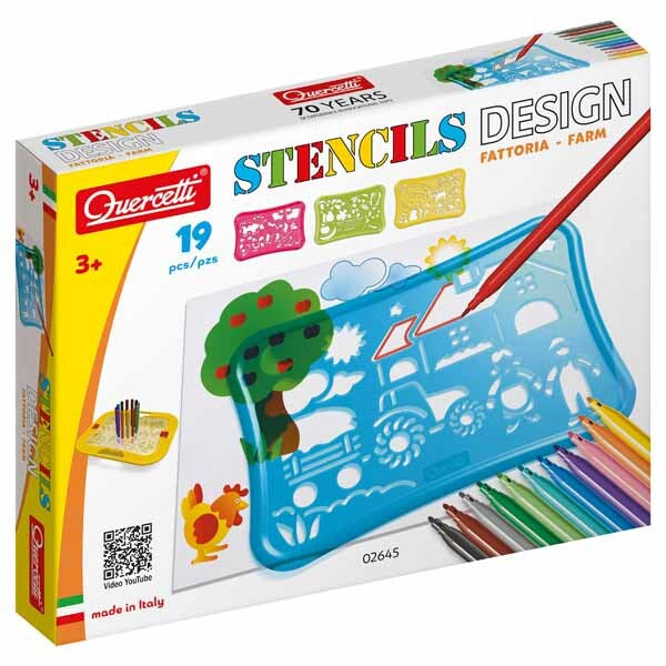 Quercetti Stencils Design Farm, imported from the UK