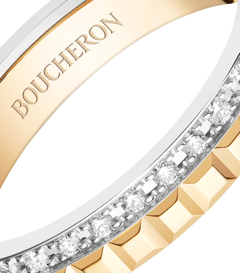 Boucheron Quatre band yellow white gold diamonds - British product