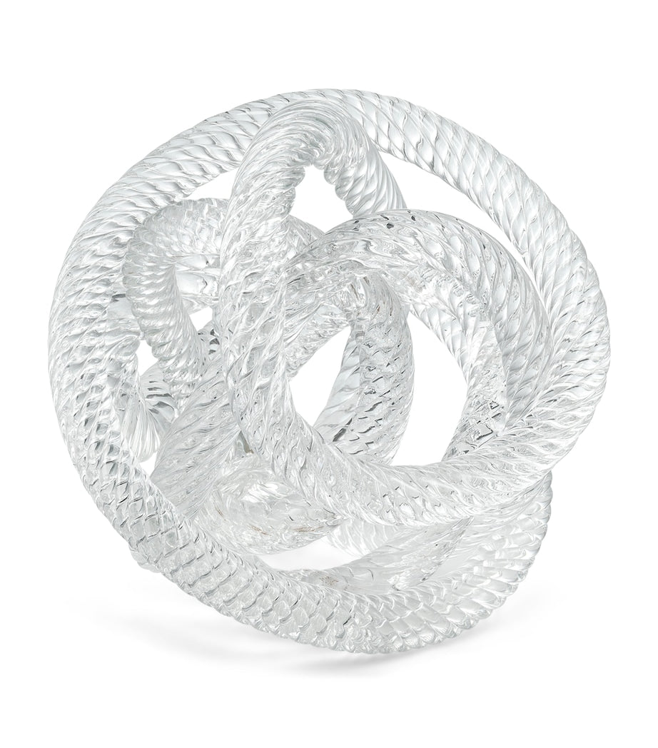 Eichholtz Glas-Schreibtischornament mit Seilmuster 15cm (Britische Marke)