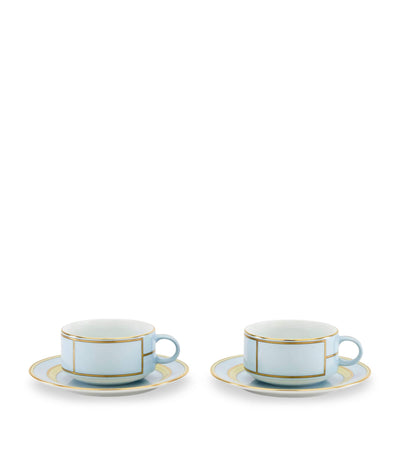 Ginori 1735 Colonna Diva Celeste Teacup and Saucer Set
