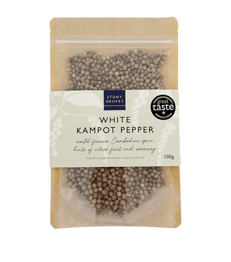 Stony Groves White Kampot Pepper 100g (British brand)