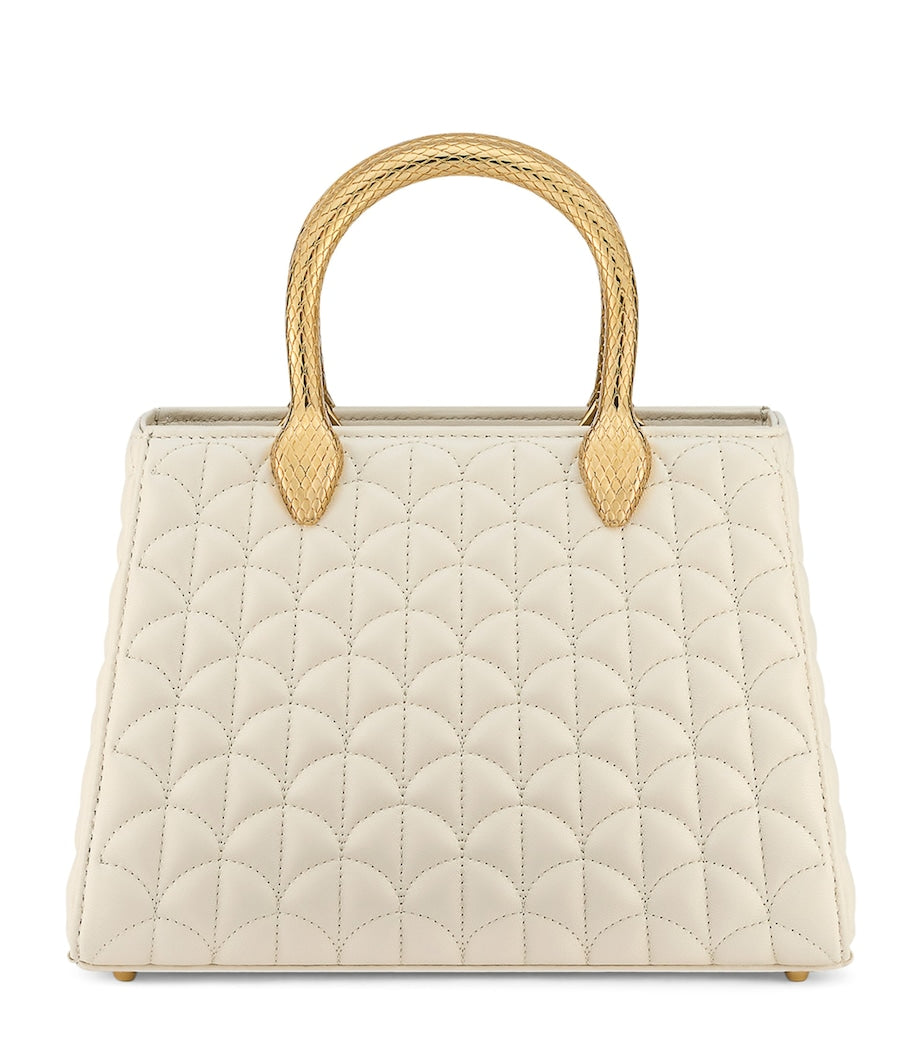 Bvlgari Serpentine Duo top-handle leather bag - British product