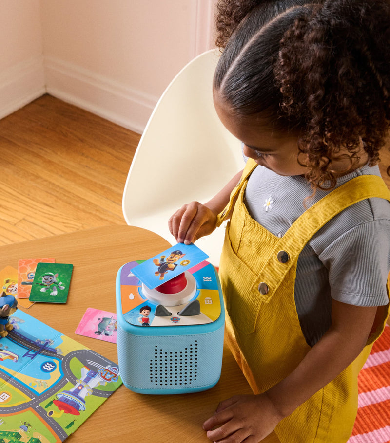Tonies kids audio speaker starter set with Chase character and game (British brand)