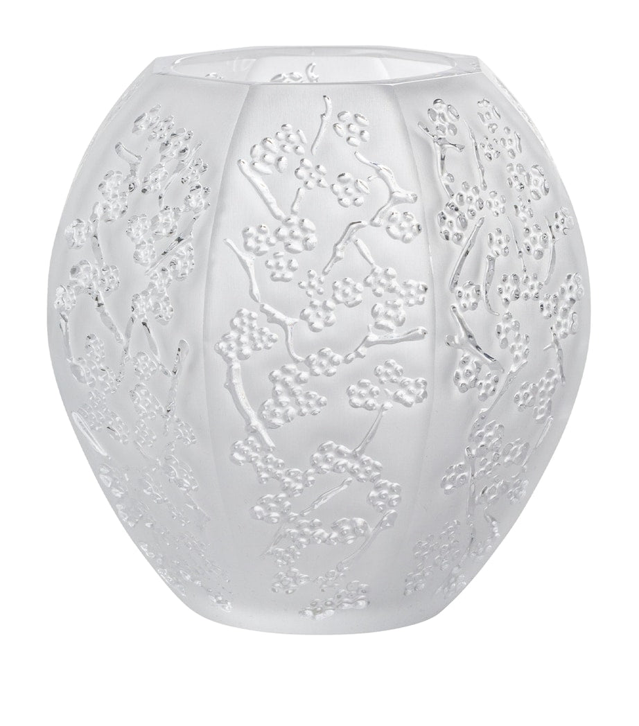 Lalique crystal Sakura vase 10.5cm (British brand)