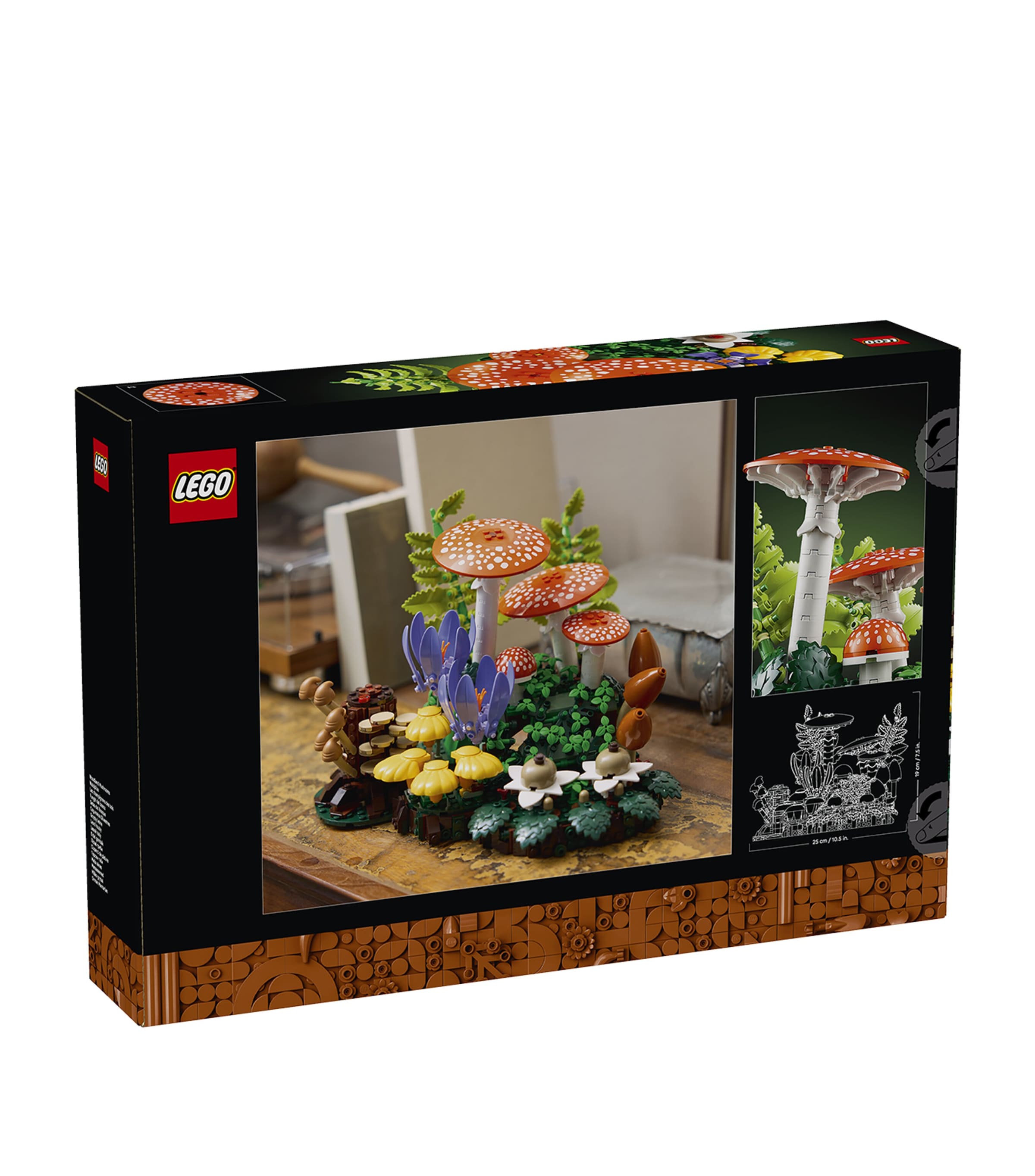 LEGO Botanicals Woodland Mushrooms building set 11505, imported from the UK