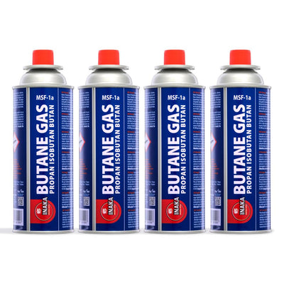 Oriental Mart Inaka MSF-1a Butane Gas Canisters for Portable Stoves (Pack of 4)- Buy online at McGrocer