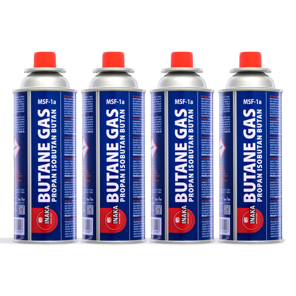 Inaka butane gas canister 227g pack of four - British product