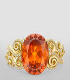 Boodles Vienna ring mandarin garnet diamond yellow gold, UK version