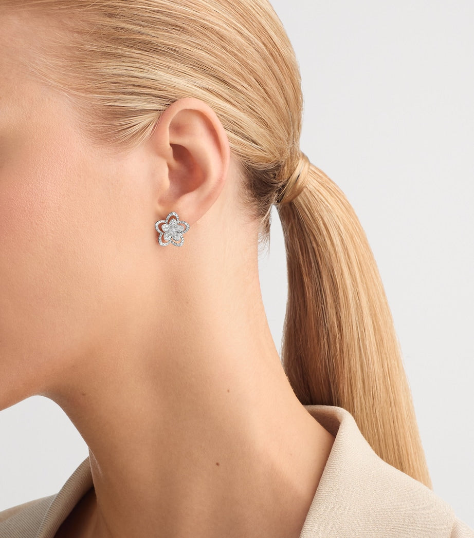 Graff Wild Flower earrings white gold diamonds - British product