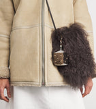 Yves Salomon shearling dice keyring - British product