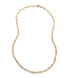 Monica Vinader gold vermeil paperclip chain necklace adjustable, UK version