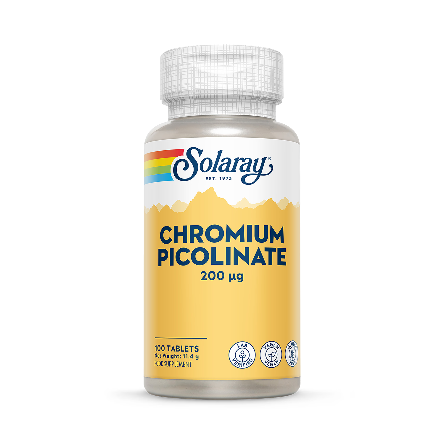 Solaray Chromium Picolinate 200mcg 100 capsules (British brand)