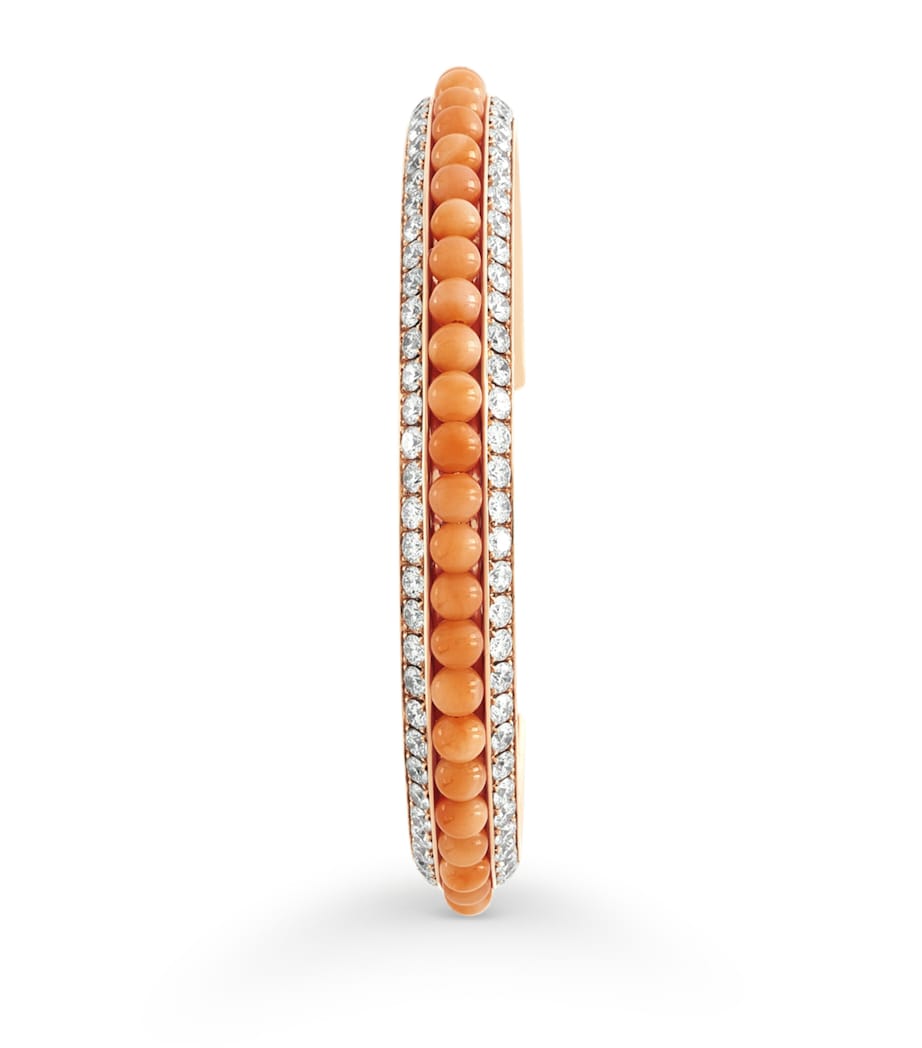 David Morris rose gold diamond pearl bangle, UK version