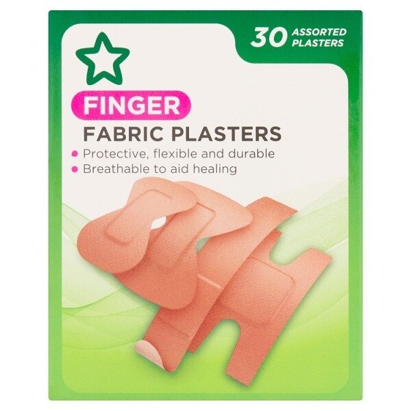 Superdrug Fabric Assorted Finger Plasters X 30 GOODS Superdrug   