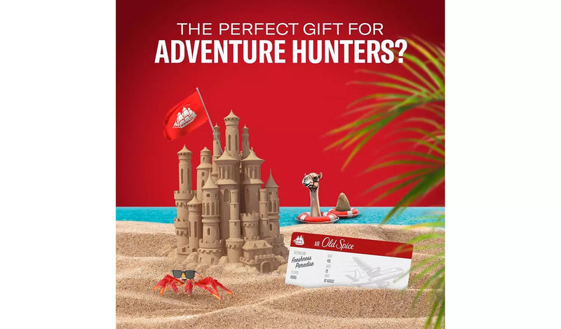 Old Spice Captain gift set with deodorant, spray, and shower gel (British brand)