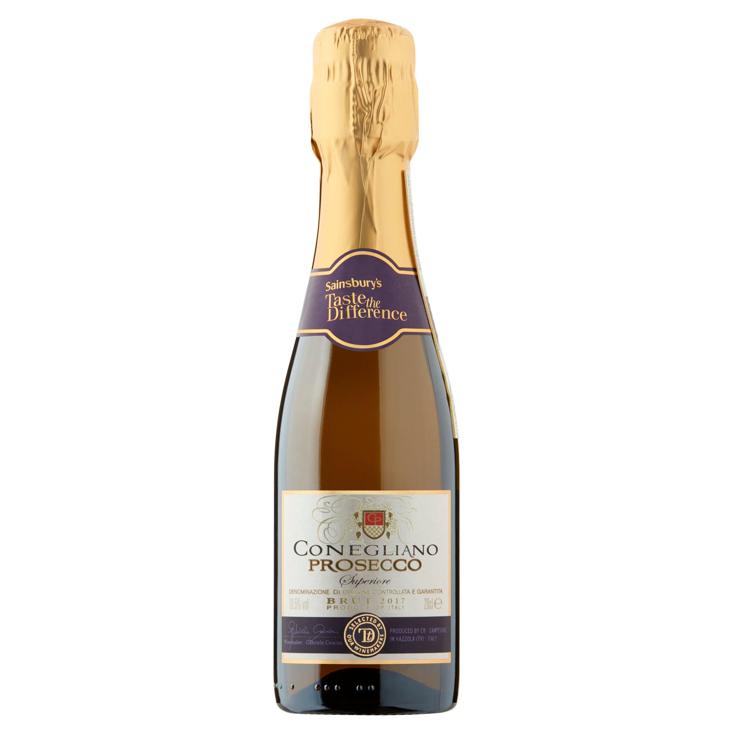 Sainsbury's Conegliano Prosecco, Taste the Difference (Small bottle) 20cl All champagne & sparkling wine Sainsburys   