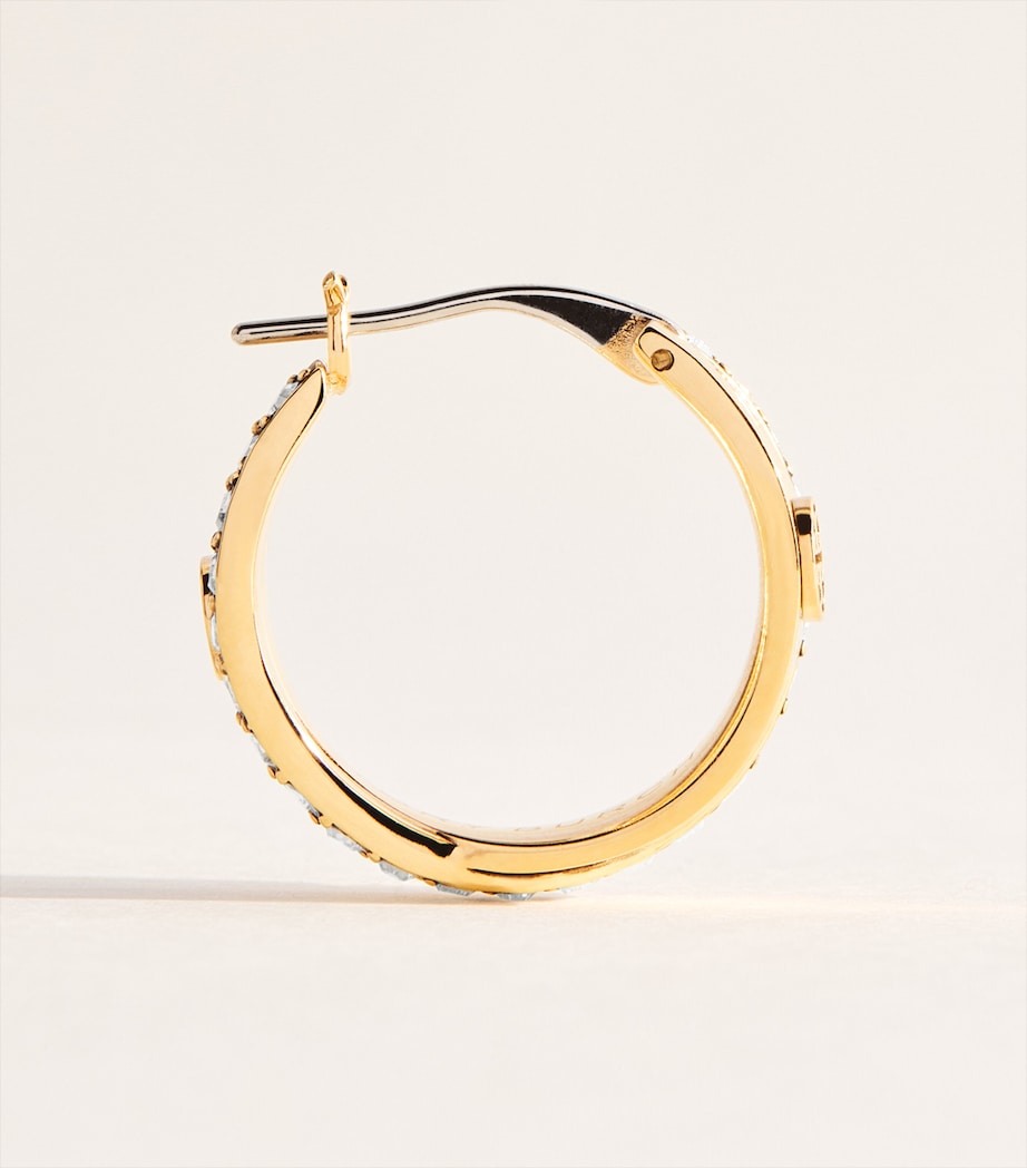 Tory Burch double hoop earrings gold-tone stainless steel, UK version