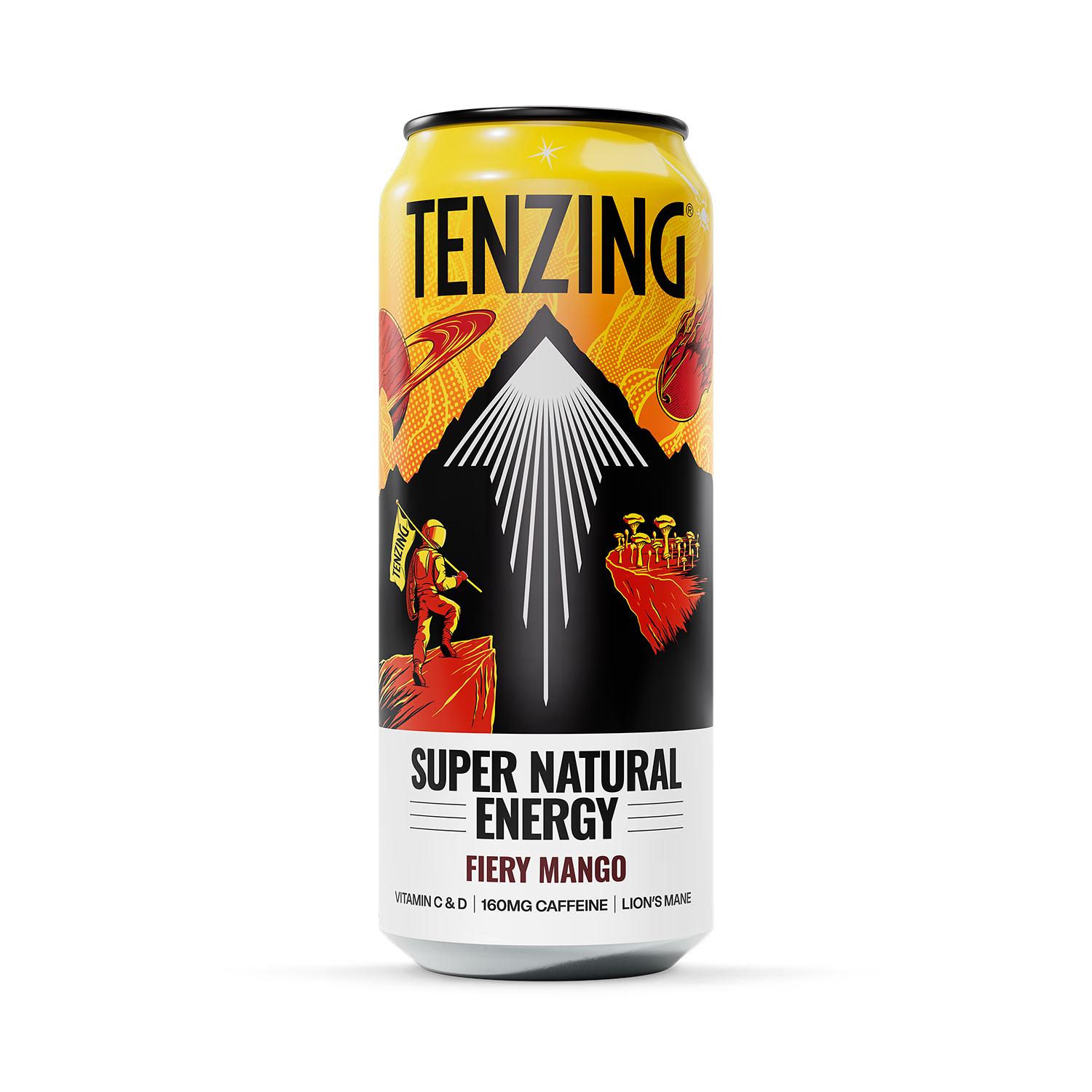 Tenzing energy drink Fiery Mango 500ml, UK version