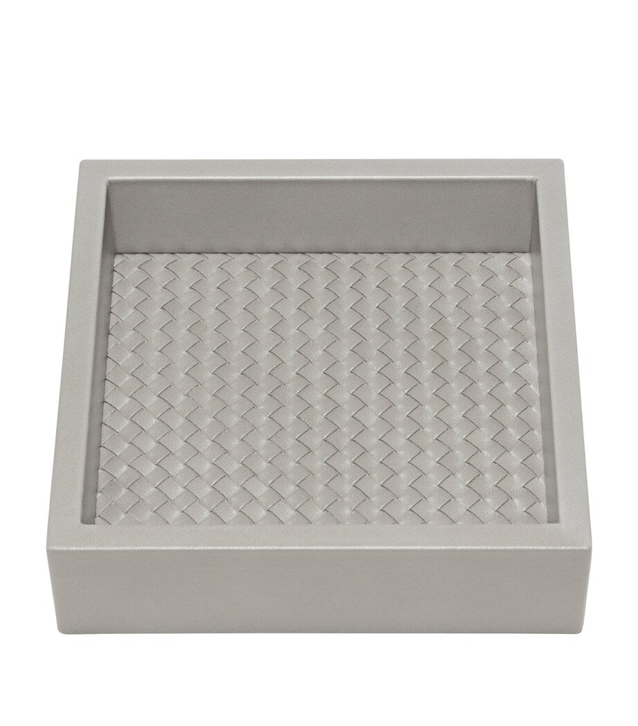Riviere woven nappa leather storage tray, imported from the UK
