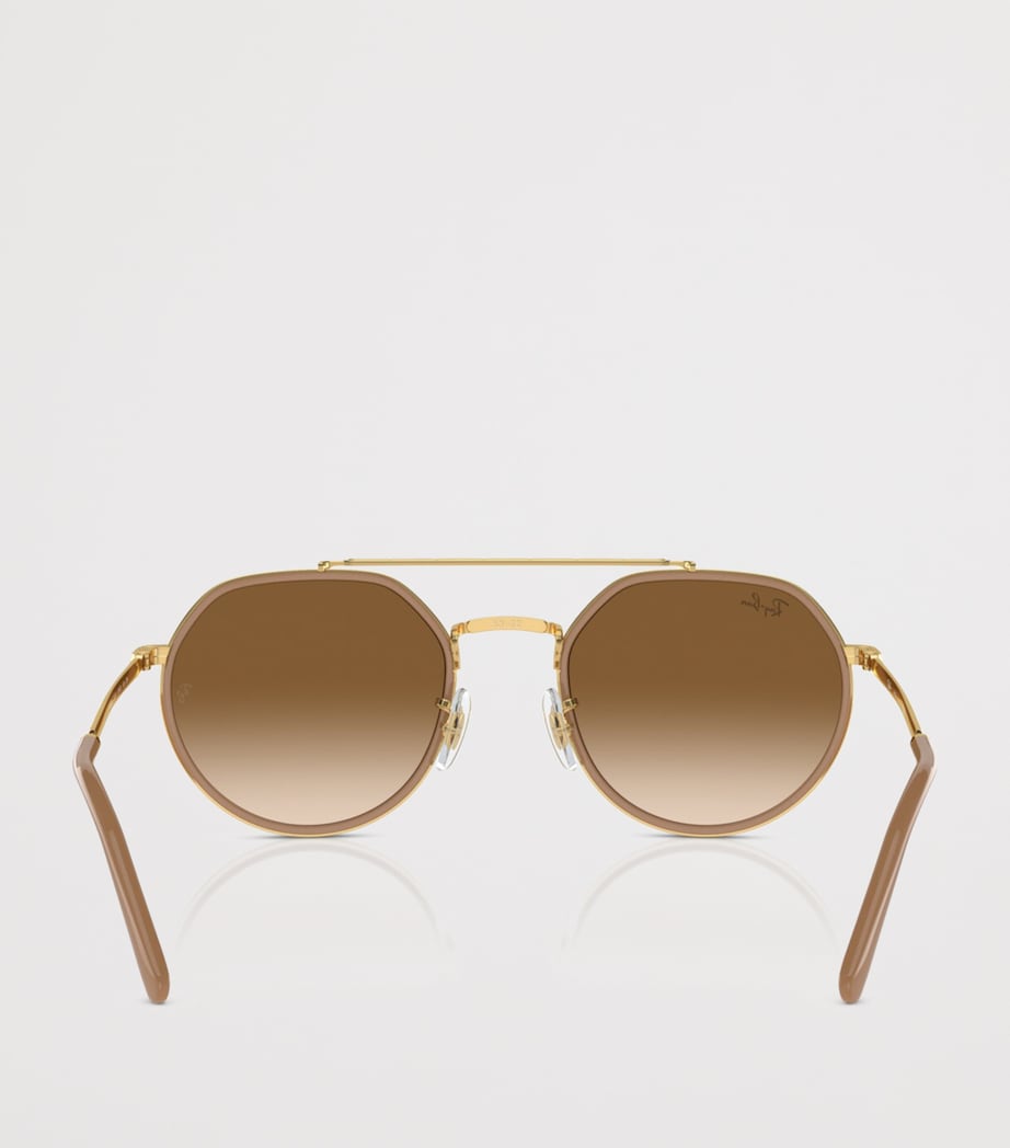 Ray-Ban metal irregular sunglasses with metallic brow bar, UK version