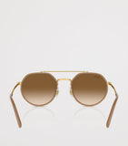 Ray-Ban metal irregular sunglasses with metallic brow bar, UK version