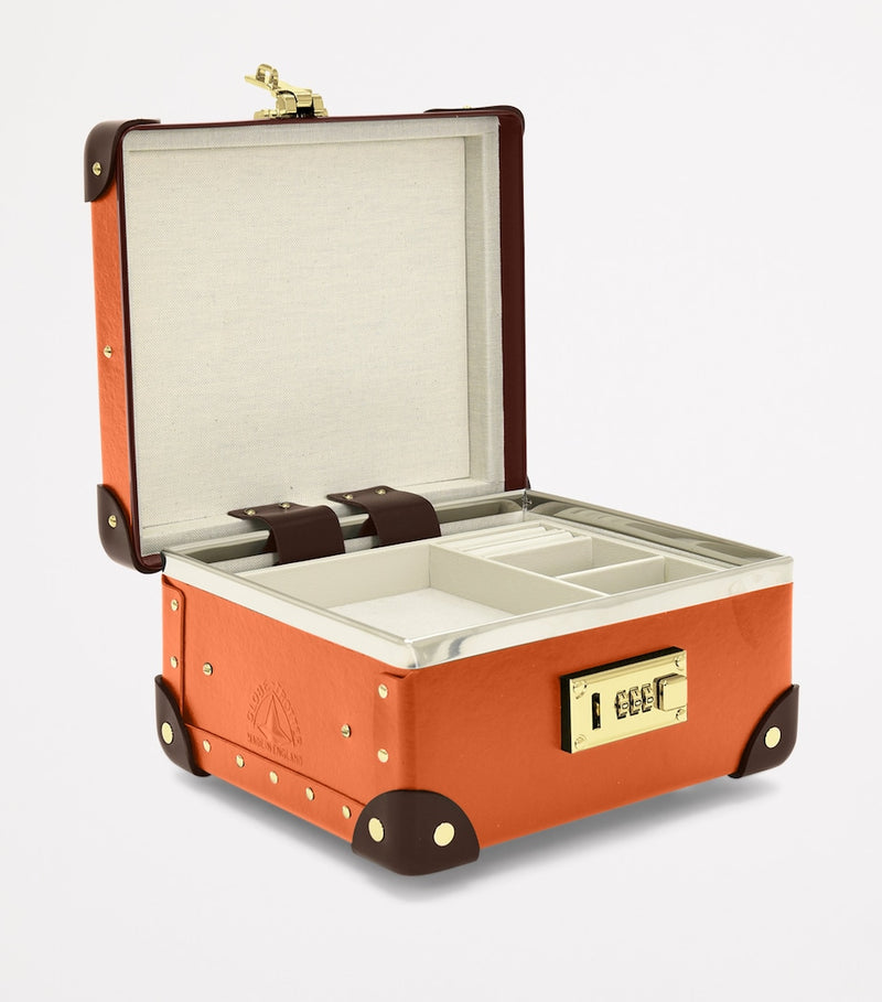 Globe-Trotter compact jewellery travel case with combination lock and removable tray, UK version
