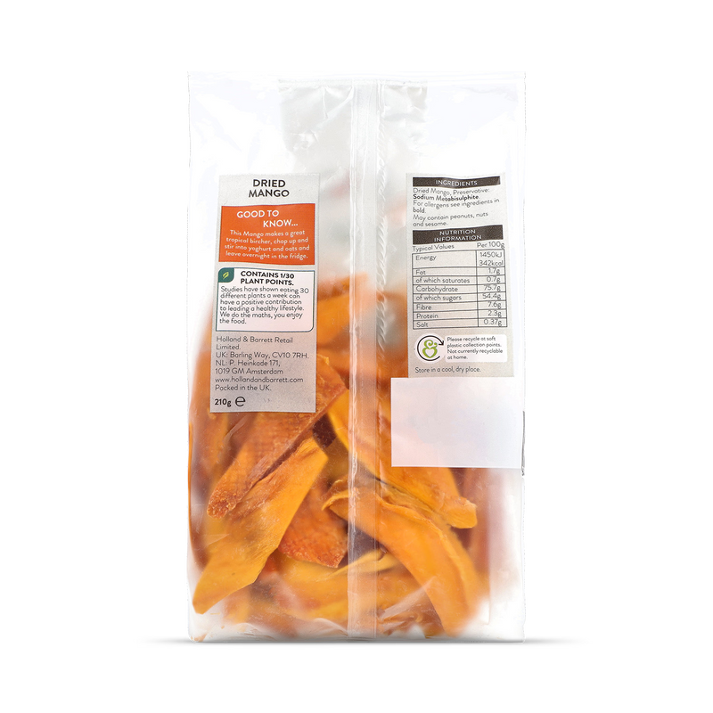 Holland & Barrett Dried Mango Slices 210g, UK version