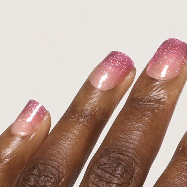 Mylee gel nail wraps pink stardust, imported from the UK