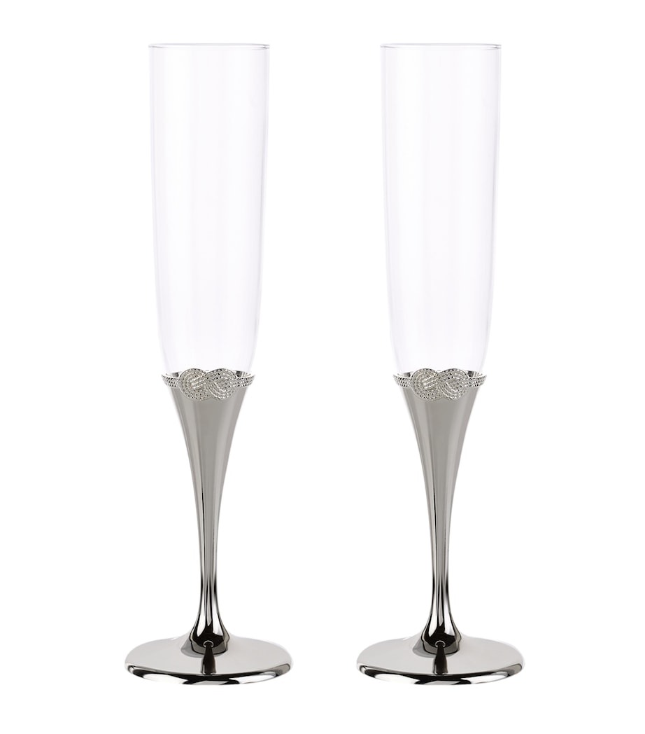 Wedgwood Vera Wang Infinity champagne flutes set of 2, UK version