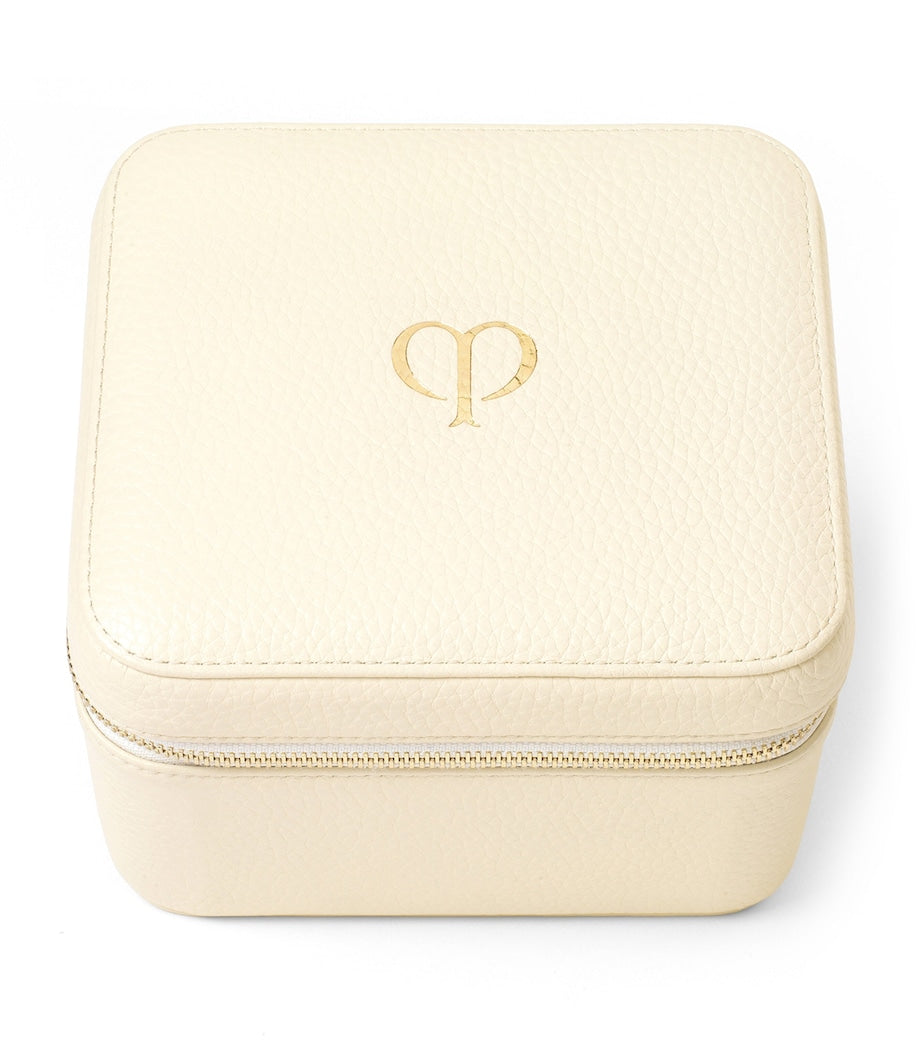 Clé de Peau Beauté skincare gift set with serum and cream in leather vanity case - British product