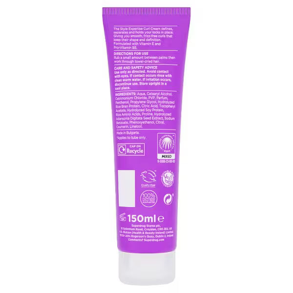 Superdrug Style Expertise Curl Cream 150ml (British brand)