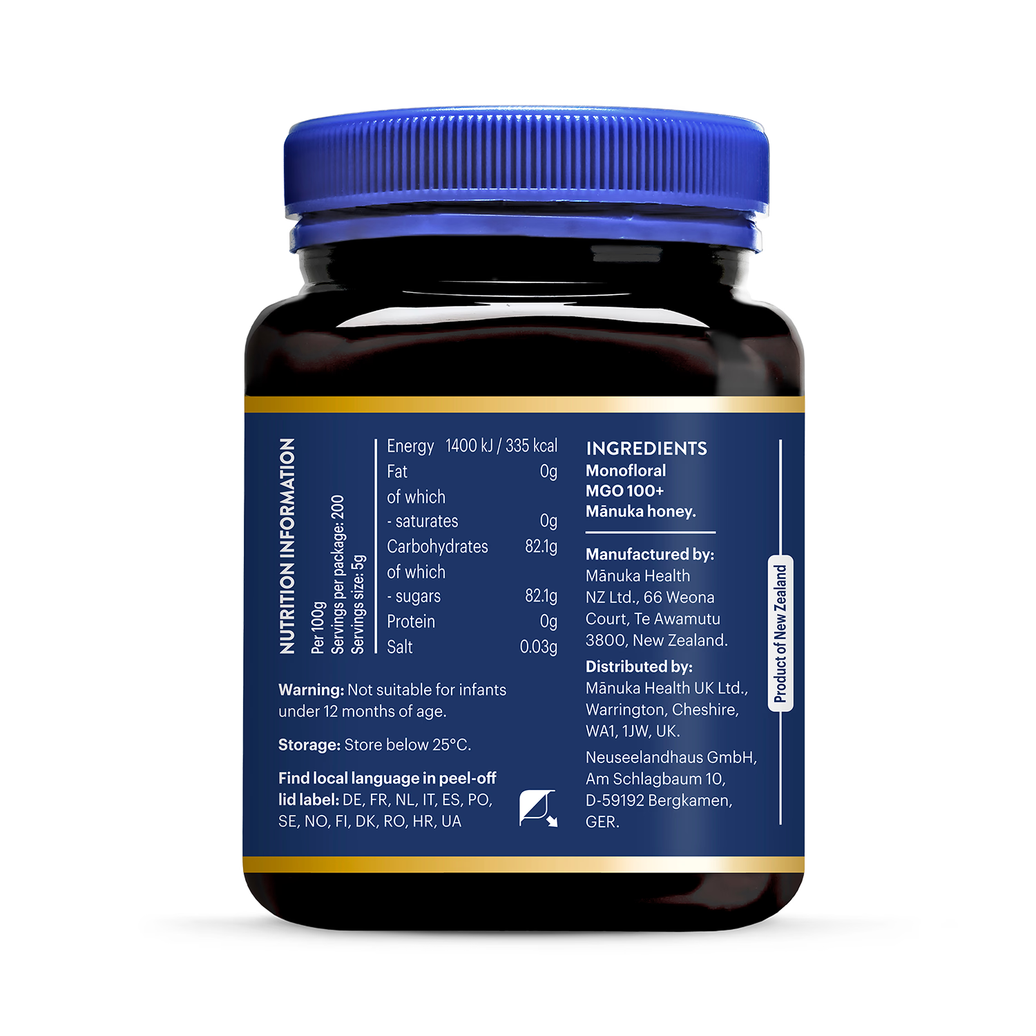 Manuka Health MGO 100 Manuka Honey 1Kg, imported from the UK