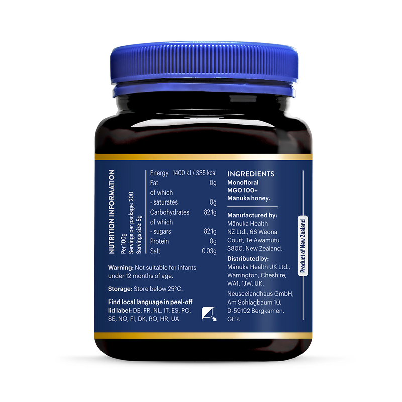 Manuka Health MGO 100 Manuka Honey 1Kg, imported from the UK