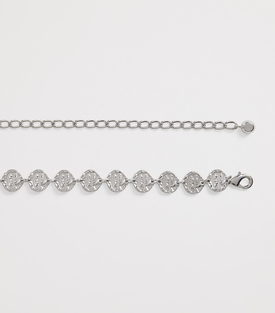 Claudie Pierlot logo embossed chain belt (British brand)