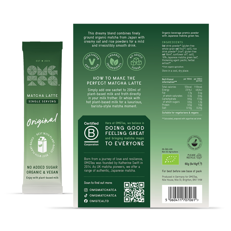 OMGTEA matcha latte 6 sachets (British brand)