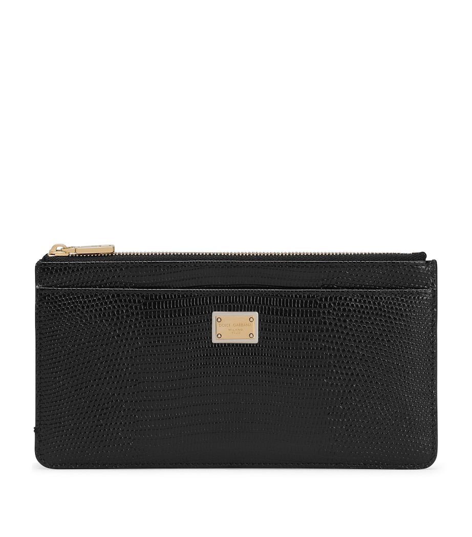 Dolce&Gabbana card holder calfskin leather crocodile-effect - British product